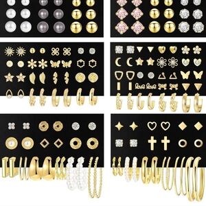 Gold and Silver Earring Set